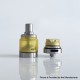 Rekavape Steam Tuners Edge Style MTL / DL RTA Atomizer - Silver + Brown, Air Pin 0.8, 1, 1.2,1.5, 1.8, 2, 2.5, 3mm, 2.8ml, 22mm