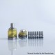 Rekavape Steam Tuners Edge Style MTL / DL RTA Atomizer - Silver + Brown, Air Pin 0.8, 1, 1.2,1.5, 1.8, 2, 2.5, 3mm, 2.8ml, 22mm