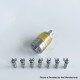 Rekavape Steam Tuners Edge Style MTL / DL RTA Atomizer - Silver + Brown, Air Pin 0.8, 1, 1.2,1.5, 1.8, 2, 2.5, 3mm, 2.8ml, 22mm