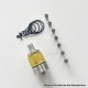 Rekavape Steam Tuners Edge Style MTL / DL RTA Atomizer - Silver + Brown, Air Pin 0.8, 1, 1.2,1.5, 1.8, 2, 2.5, 3mm, 2.8ml, 22mm
