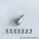Rekavape Steam Tuners Edge Style MTL / DL RTA Atomizer - Silver, Air Pin 0.8, 1, 1.2,1.5, 1.8, 2, 2.5, 3mm, 2.8ml, 22mm