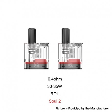 [Ships from Bonded Warehouse] Authentic GeekVape Soul Pod Cartridge Boost Version for Soul 2 Pod Kit - 4ml, 0.4ohm (2 PCS)