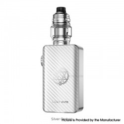 [Ships from Bonded Warehouse] Authentic Lost Vape Centaurus BT200 200W Box Mod Kit - Silver Carbon, VW 5~220W, 2 x 18650