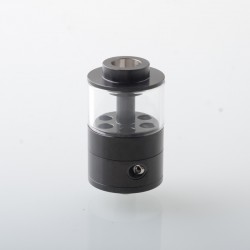Empire V Style RTA Rebuildable Tank Atomizer with Blank Surface - Black, 23mm Diameter