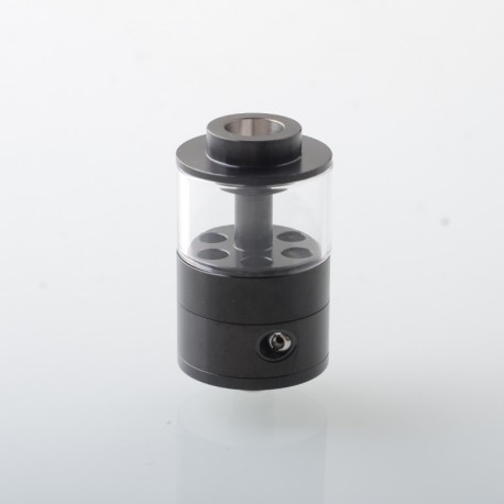 Empire V Style RTA Rebuildable Tank Atomizer with Blank Surface - Black, 23mm Diameter