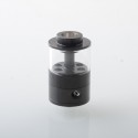 Empire V Style RTA Rebuildable Tank Atomizer with Blank Surface - Black, 23mm Diameter