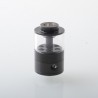 Empire V Style RTA Rebuildable Tank Atomizer with Blank Surface - Black, 23mm Diameter