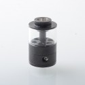 Empire V Style RTA Rebuildable Tank Atomizer with knurling Surface - Black, 23mm Diameter