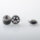 Empire V Style RTA Rebuildable Tank Atomizer with knurling Surface - Black, 23mm Diameter
