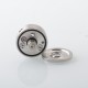 Empire V Style RTA Rebuildable Tank Atomizer with Blank Surface - Silver, 23mm Diameter
