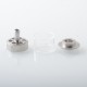 Empire V Style RTA Rebuildable Tank Atomizer with knurling Surface - Silver, 23mm Diameter