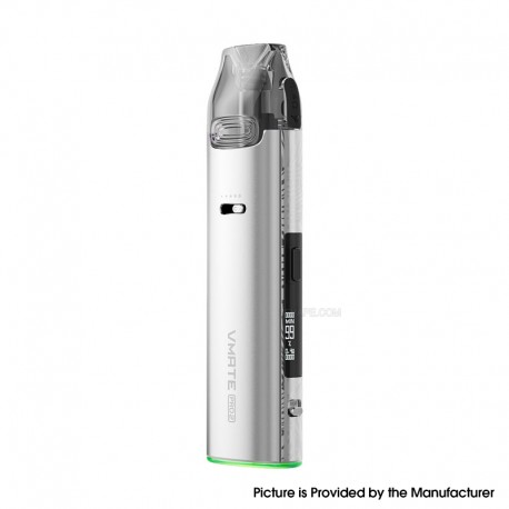 [Ships from Bonded Warehouse] Auhentic VOOPOO Vmate Pro 2 30W Pod System Kit - Glacier Silver, 1500mAh, 5~30W, 3ml, 0.4 / 0.7ohm