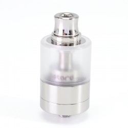 SXK Bastard V2 Style RTA Rebuildable Tank Atomizer - Silver, 316SS + Acrylic, 3.5ml, Air Pins 1, 1.2, 1.5, 2, 2.5, 3mm, 22mm