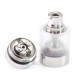 SXK Bastard V2 Style RTA Rebuildable Tank Atomizer - Silver, 316SS + Acrylic, 3.5ml, Air Pins 1, 1.2, 1.5, 2, 2.5, 3mm, 22mm