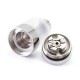 SXK Bastard V2 Style RTA Rebuildable Tank Atomizer - Silver, 316SS + Acrylic, 3.5ml, Air Pins 1, 1.2, 1.5, 2, 2.5, 3mm, 22mm