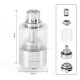 SXK Bastard V2 Style RTA Rebuildable Tank Atomizer - Silver, 316SS + Acrylic, 3.5ml, Air Pins 1, 1.2, 1.5, 2, 2.5, 3mm, 22mm