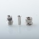 Mission Tips V2 Mini Nuke Style Drip Tip for dotMod dotAIO V1 / V2 Pod - Silver, SS + Titanium