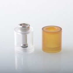 SXK Replacement Long Tank Tube Kit for SXK Empire V Style RTA Atomizer - Translucent + Brown, PEI + PMMA (2 PCS)