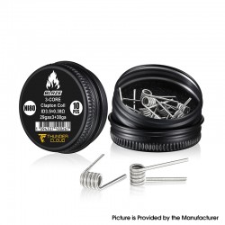 Authentic Thunder Cloud Blaze Ni80 Pre-Built 3-Core Clapton Coil - 0.38ohm, 29Ga x 3 + 38Ga (10 PCS)