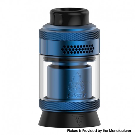 Authentic Thunder Cloud Blaze Solo 2 RTA Rebuildable Tank Atomizer - Blue, 3.5ml / 5.5ml, 25mm Diameter