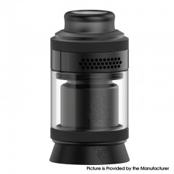 Authentic Thunder Cloud Blaze Solo 2 RTA Rebuildable Tank Atomizer - Matte Gunmetal, 3.5ml / 5.5ml, 25mm Diameter