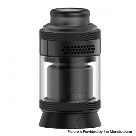 Authentic Thunder Cloud Blaze Solo 2 RTA Rebuildable Tank Atomizer - Matte Gunmetal, 3.5ml / 5.5ml, 25mm Diameter