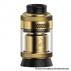 Authentic Thunder Cloud Blaze Solo 2 RTA Rebuildable Tank Atomizer - 24K Gold, 3.5ml / 5.5ml, 25mm Diameter
