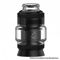 Authentic Thunder Cloud Blaze Solo 2 RTA Rebuildable Tank Atomizer - Silver Black, 3.5ml / 5.5ml, 25mm Diameter
