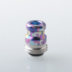 Rekavape Mission XV KB2 Style Boro BB Drip Tip Set for BB / Billet Boro Mod - Digigrid, Titanium + Stainless Steel