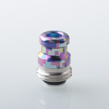 Rekavape Mission XV KB2 Style Boro BB Drip Tip Set for BB / Billet Boro Mod - Digigrid, Titanium + Stainless Steel