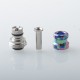 Rekavape Mission XV KB2 Style Boro BB Drip Tip Set for BB / Billet Boro Mod - Digigrid, Titanium + Stainless Steel