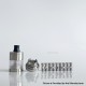 Rekavape VWM Intensa Style RTA Atomizer - Silver + Brown, 316SS + PEI, 5.2ml, 10 PCS Air Pins, 22mm Diameter