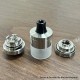 VWM Intensa Style RTA Atomizer - Silver + Translucent, 316SS + PCTG, 5.2ml, 10 PCS Air Pins, 22mm Diameter