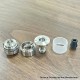 VWM Intensa Style RTA Atomizer - Silver + Translucent, 316SS + PCTG, 5.2ml, 10 PCS Air Pins, 22mm Diameter
