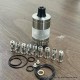 VWM Intensa Style RTA Atomizer - Silver + Translucent, 316SS + PCTG, 5.2ml, 10 PCS Air Pins, 22mm Diameter