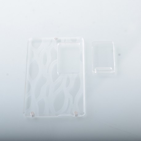 AuthenticMK MODS Engraved Front + Back Panels with Inner Plate for dotMod dotAIO V2 - Pattern B Clear