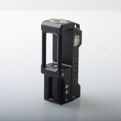 Authentic GD Mods D.Box V2 60W AIO Boro Mod - Black + Silver, VW 1~60W, 1 x 18650, YiHi SX600HL Chipset