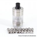SXK VWM Intensa Style RTA Atomizer - Silver + Translucent, 316SS + PCTG, 5.2ml, 10 PCS Air Pins, 22mm Diameter