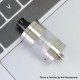 SXK VWM Intensa Style RTA Atomizer - Silver + Translucent, 316SS + PCTG, 5.2ml, 10 PCS Air Pins, 22mm Diameter