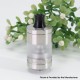 SXK VWM Intensa Style RTA Atomizer - Silver + Translucent, 316SS + PCTG, 5.2ml, 10 PCS Air Pins, 22mm Diameter