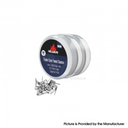 [Ships from Bonded Warehouse] Authentic Hellvape Ni80 Triple Core Fused Clapton Prebuilt Coil - 28Ga x 3 + 36Ga, 0.42ohm (10PCS)