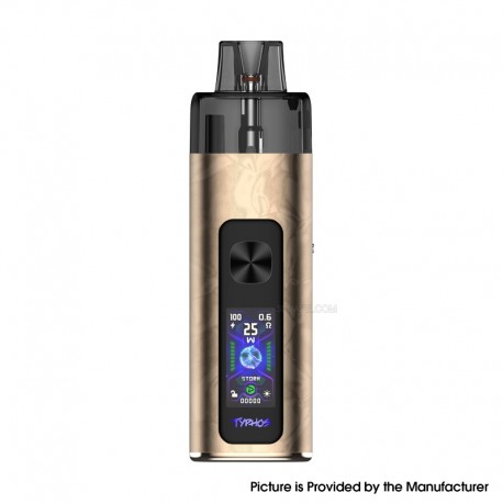 [Ships from Bonded Warehouse] Authentic Uwell Typhos 45W Pod System Kit - Dune Gold, 2000mAh, 5~45W, 6ml, 0.3ohm / 0.6ohm
