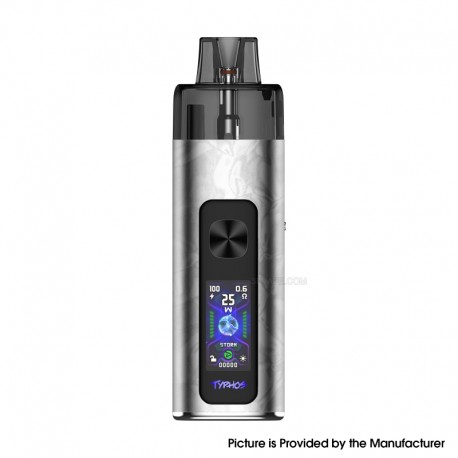 [Ships from Bonded Warehouse] Authentic Uwell Typhos 45W Pod System Kit - Starlight Silver, 2000mAh, 5~45W, 6ml, 0.3ohm / 0.6ohm