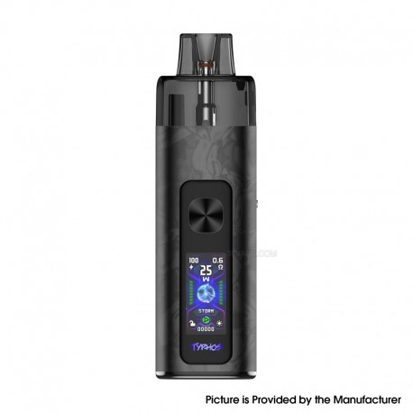 [Ships from Bonded Warehouse] Authentic Uwell Typhos 45W Pod System Kit - Polar Black, 2000mAh, 5~45W, 6ml, 0.3ohm / 0.6ohm
