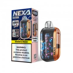 [Ships from Bonded Warehouse] Authentic Nexa Ultra Disposable Vape Kit 800mAh 20ml 40000 Puffs Strawberry Banana 50mg