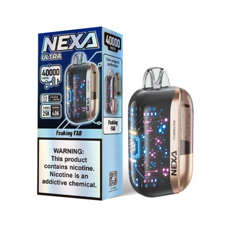 [Ships from Bonded Warehouse] Authentic Nexa Ultra Disposable Vape Kit 800mAh 20ml 40000 Puffs Fcuking Fab 50mg
