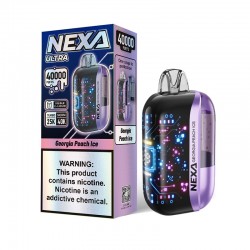 [Ships from Bonded Warehouse] Authentic Nexa Ultra Disposable Vape Kit 800mAh 20ml 40000 Puffs Georgia Peach Ice 50mg