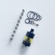 Rekavape VWM Intensa Style RTA Atomizer - Black + Brown, 316SS + PEI, 5.2ml, 10 PCS Air Pins, 22mm Diameter