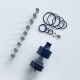 Rekavape VWM Intensa Style RTA Atomizer - Black + Translucent, 316SS + PCTG, 5.2ml, 10 PCS Air Pins, 22mm Diameter