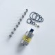 Rekavape VWM Intensa Style RTA Atomizer - Silver + Brown, 316SS + PEI, 5.2ml, 10 PCS Air Pins, 22mm Diameter